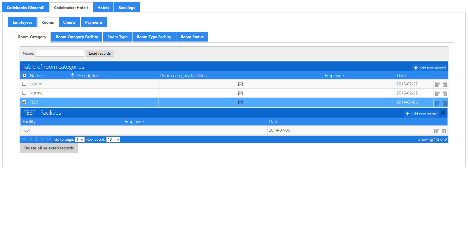 Codebook (Hotel): Rooms - Room Category